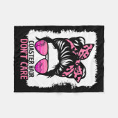 Coaster Hair Don't Care Roller Coaster Messy Bun T Fleecedecke (Vorderseite (Horizontal))