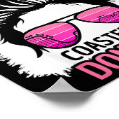 Coaster Hair Don't Care Roller Coaster Messy Bun T Poster (Ecke)