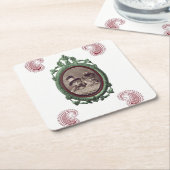 Coaster Katzen Rechteckiger Pappuntersetzer (angewinkelt)