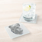 Coaster – Minimalist Pup Graphic Glasuntersetzer (Schrägansicht)
