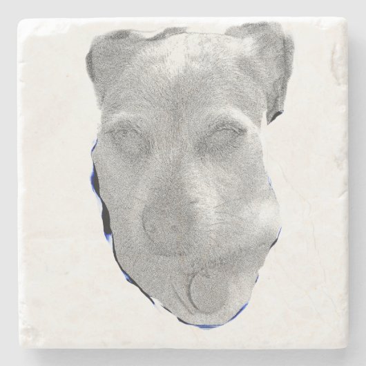 Coaster – Minimalist Pup Graphic Steinuntersetzer (Vorderseite)