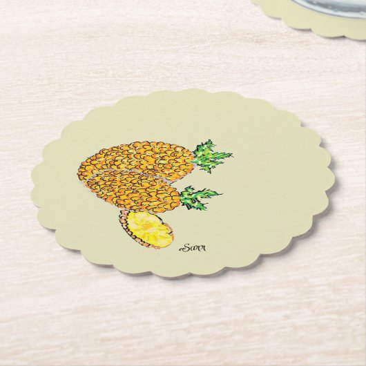 Coaster : Pineapples Untersetzer (angewinkelt)