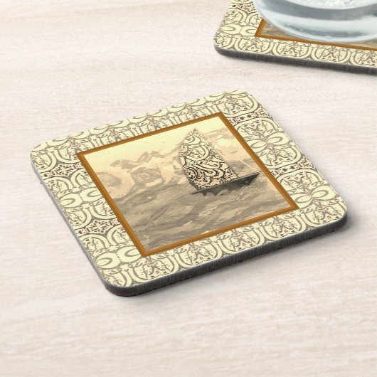 Coaster - Sepia Sail Getränkeuntersetzer (Linke Seite)