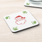 Coaster-Set - Santa und Stechpalme Getränkeuntersetzer (Linke Seite)