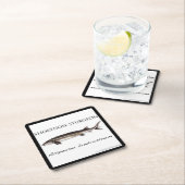 COASTER - STURGEON FISH SHORTNOSE - acigifts@yahoo Rechteckiger Pappuntersetzer (Vor Ort)