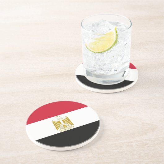 Coaster with Flag of Egypt Untersetzer (Seite)