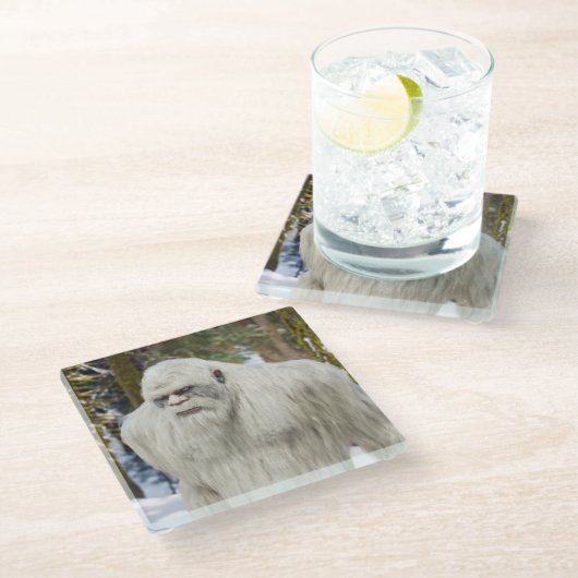 Coasterbigfoot, sasquatch,squatching, booggen glasuntersetzer (Schrägansicht)