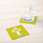 Coasters Floral Cross Yellow Rechteckiger Pappuntersetzer (Vor Ort)