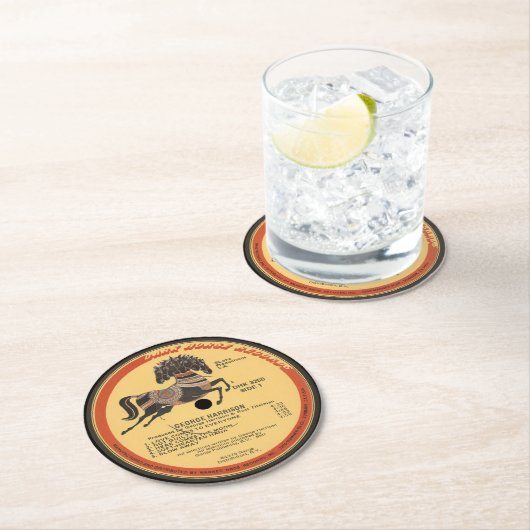 Coasters - George Harrison Runder Pappuntersetzer (Vor Ort)
