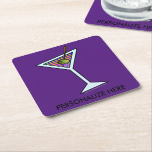 COASTERS - MARTINI DESIGN RECHTECKIGER PAPPUNTERSETZER