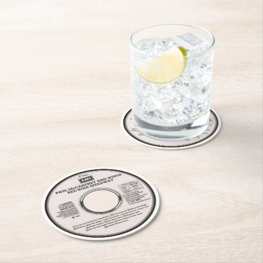 Coasters - Red Rose Runder Pappuntersetzer (Vor Ort)