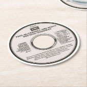 Coasters - Red Rose Runder Pappuntersetzer (Angewinkelt)