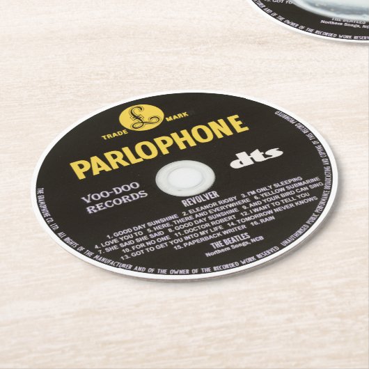 Coasters - Revolver Runder Pappuntersetzer (Angewinkelt)