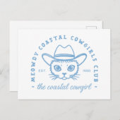 Coastgirl ästhetische Ost-Küste Katzenblau Postkarte (Vorne/Hinten)