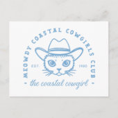 Coastgirl ästhetische Ost-Küste Katzenblau Postkarte (Vorderseite)