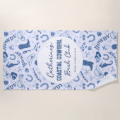 Coastgirl Bach Club Fun Muster Strandtuch (Vorderseite)