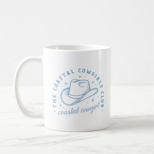 Coastgirl Hut Westküste blaue Ästhetik Kaffeetasse (Links)