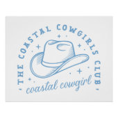 Coastgirl Hut Westküste blaue Ästhetik Poster (Vorderseite)