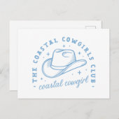 Coastgirl Hut Westküste blaue Ästhetik Postkarte (Vorne/Hinten)