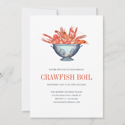 Coastic Chic Red CRAWFISH Seafood Boil Party (Vorderseite)
