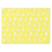 Coastic Chic Yellow Crab and Humster Pattern Tischdecke (Vorderseite (Horizontal))