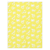 Coastic Chic Yellow Crab and Humster Pattern Tischdecke (Vorderseite)