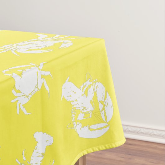 Coastic Chic Yellow Crab and Humster Pattern Tischdecke (Beispiel)