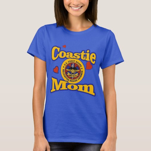 Coastie Mama - Rettungs-Schwimmer T-Shirt (Vorderseite)