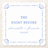 Coastle Chic Blue Personalisierte Probe Abendessen Untersetzer (Vorderseite)