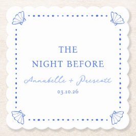 Coastle Chic Blue Personalisierte Probe Abendessen Untersetzer