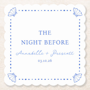 Coastle Chic Blue Personalisierte Probe Abendessen Untersetzer