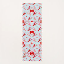 Coastlight Blue & Red Lobster Muster Monogram