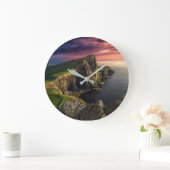 Coastline | Isle of Skye, Scotland Große Wanduhr (Zuhause)