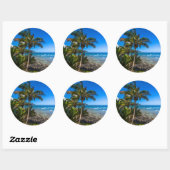 Coastline Runder Aufkleber (Blatt)
