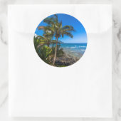 Coastline Runder Aufkleber (Tasche)