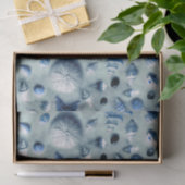 Coasto Indigo Blue Starfish Seashells Beach Foto Seidenpapier (Geschenk)
