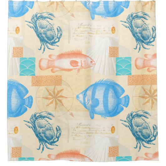 Coastyle Collage Florida Beach House Duschvorhang (Vorderseite)