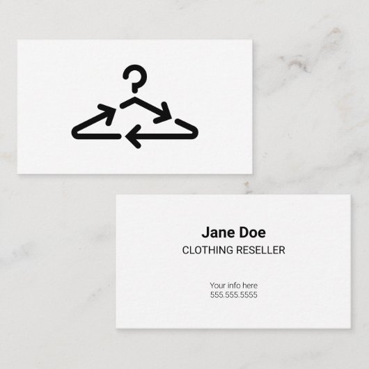 Coat Hanger Cloud Reseller Logo Visitenkarte (Vorne/Hinten)