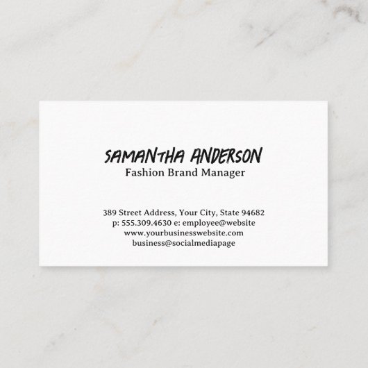 Coat Hanger Fashion Logo | Denim Blue Jeans Visitenkarte (Rückseite)