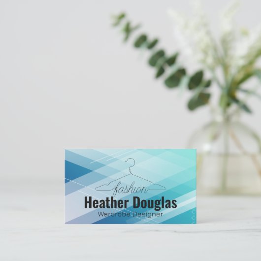Coat Hanger | Mode | Wardrobe Designer Visitenkarte (Stehend Vorderseite)