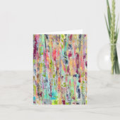Coat many Colors Blank Note Card Dankeskarte (Vorderseite)