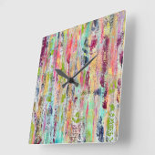 Coat many Colors Wall Clock Quadratische Wanduhr (Winkel)