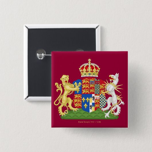 Coat of Arms Anne Boleyn Button (Vorne & Hinten)