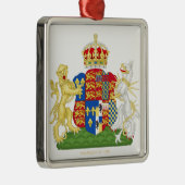 Coat of Arms Anne Boleyn Silbernes Ornament (Rechts)