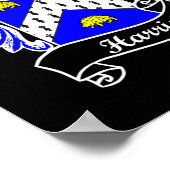 Coat of Arms Nachname Nachname Familienwappen Poster (Ecke)