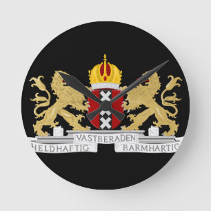 Coat of arms of Amsterdam Runde Wanduhr