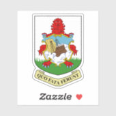 Coat of arms of Bermuda,British Overseas Territory Aufkleber (Blatt)