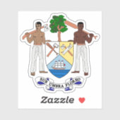 Coat of arms of British Honduras-Belize, 1967-1981 Aufkleber (Blatt)