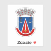Coat of arms of Cabo Rojo, Puerto Rico Aufkleber (Blatt)