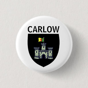 Coat of Arms of Carlow (town), Republic of Ireland Button